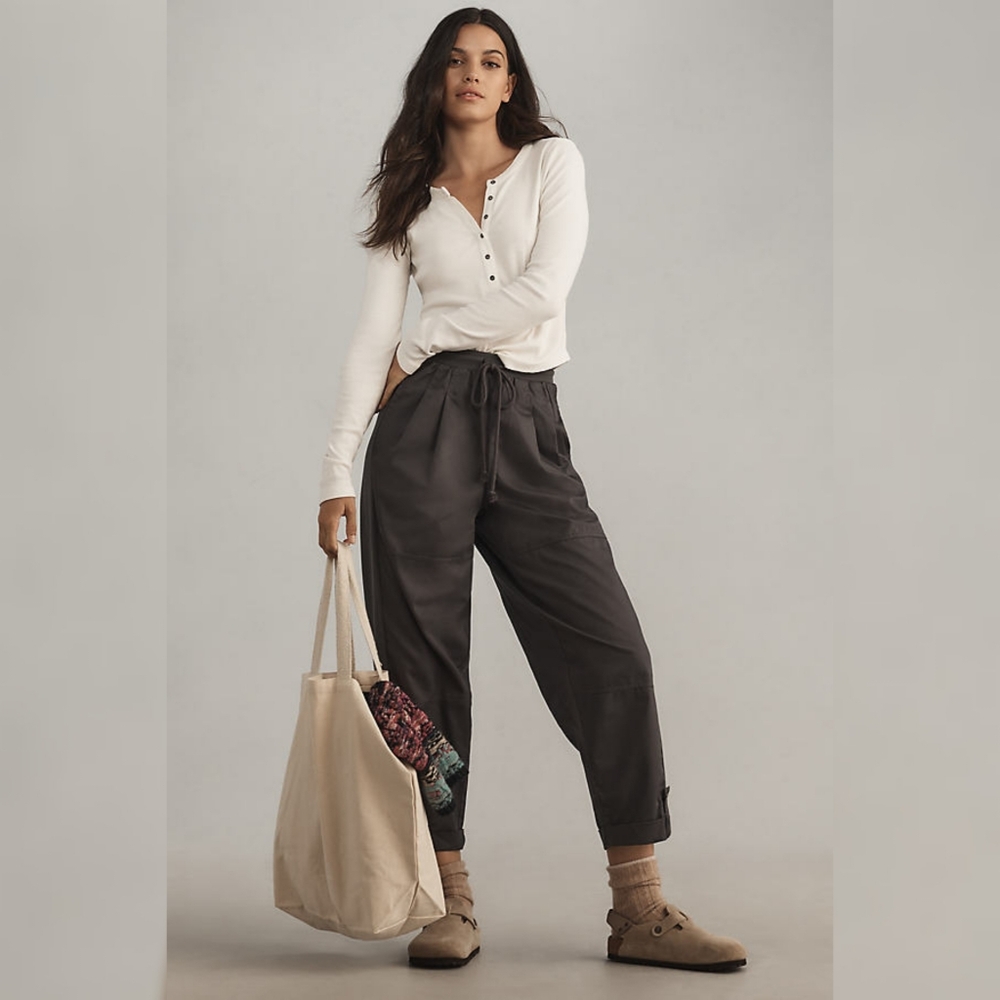 DAILY PRACTICE BY ANTHROPOLOGIE remix pull-on pants Gray Size Small - Picture 2 of 5